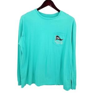 TCU Texas Christian Horned Frogs‎ Champion T Shirt Mens XL Teal Blue Long Sleeve